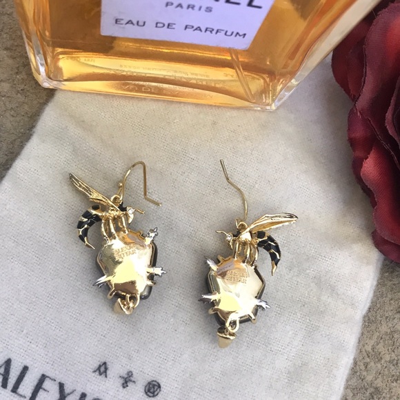 ALEXIS BITTAR • Crystal Pearl Hornet Earrings - Picture 8 of 8